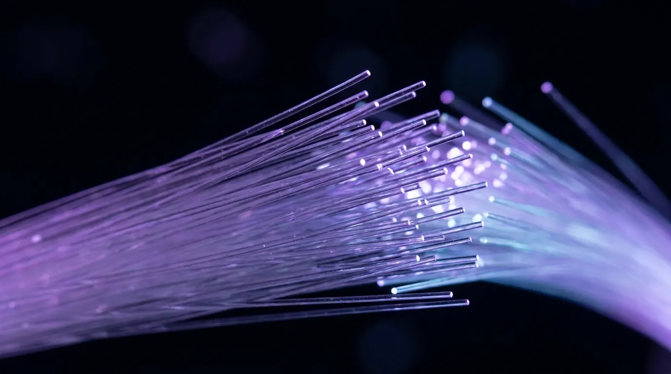 Glowing fibre optic strands