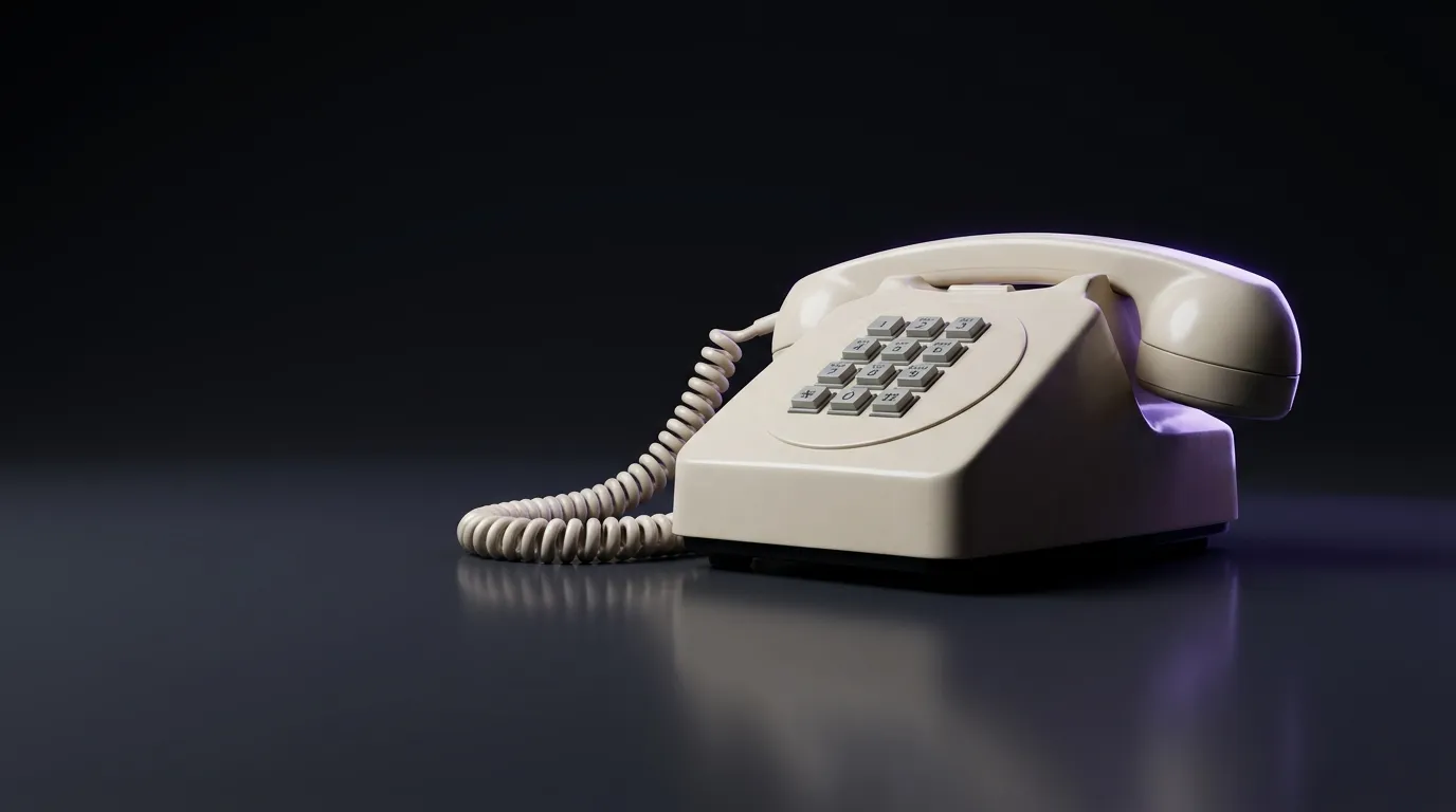 Classic analogue desk telephone
