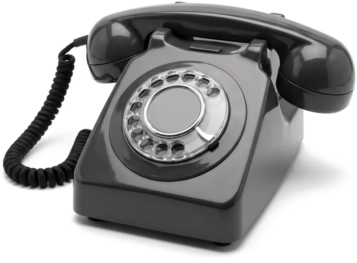 Traditional rotary dial telephone